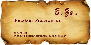 Beczkes Zsuzsanna névjegykártya